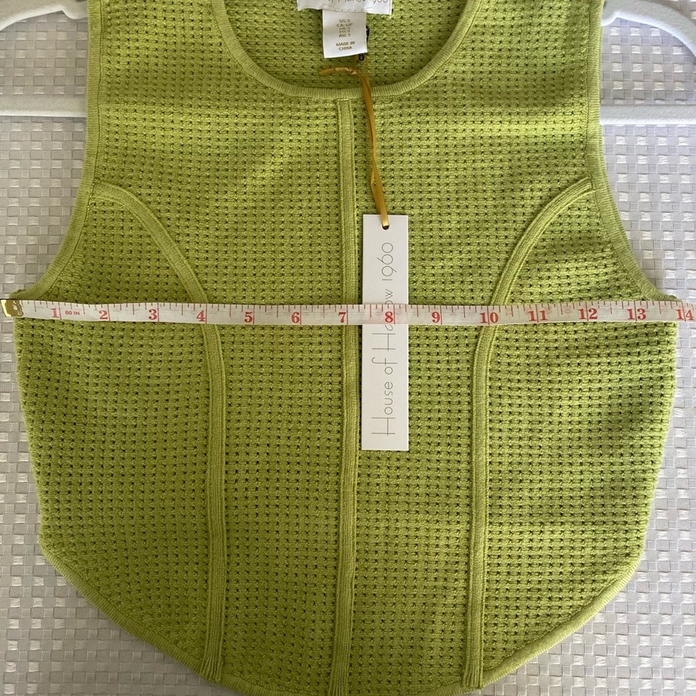 HOUSE OF HARLOW 1960 Green Knit Crop Top - Size S - Picture 9 of 10